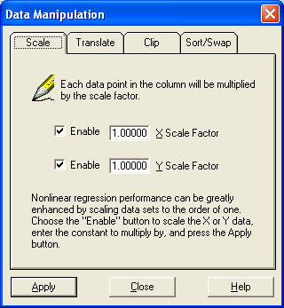 Data Manipulation Dialog