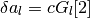 \delta a_l = c G_l [2]